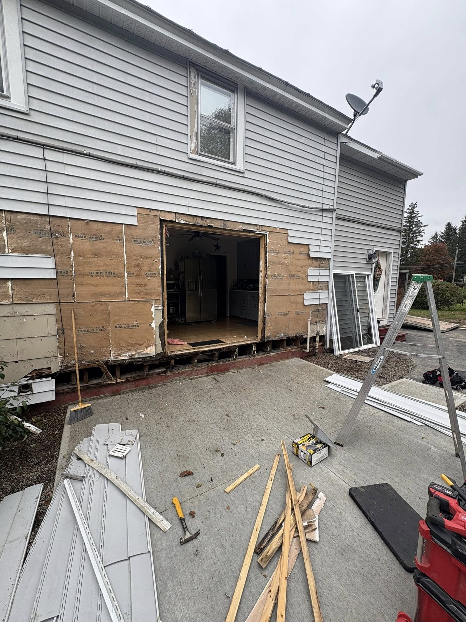 Patio Door & Deck Steps - Before